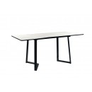 Стол ВВР Миллер дуб крафт белый/черный №5, ЛДСП 120-160/80